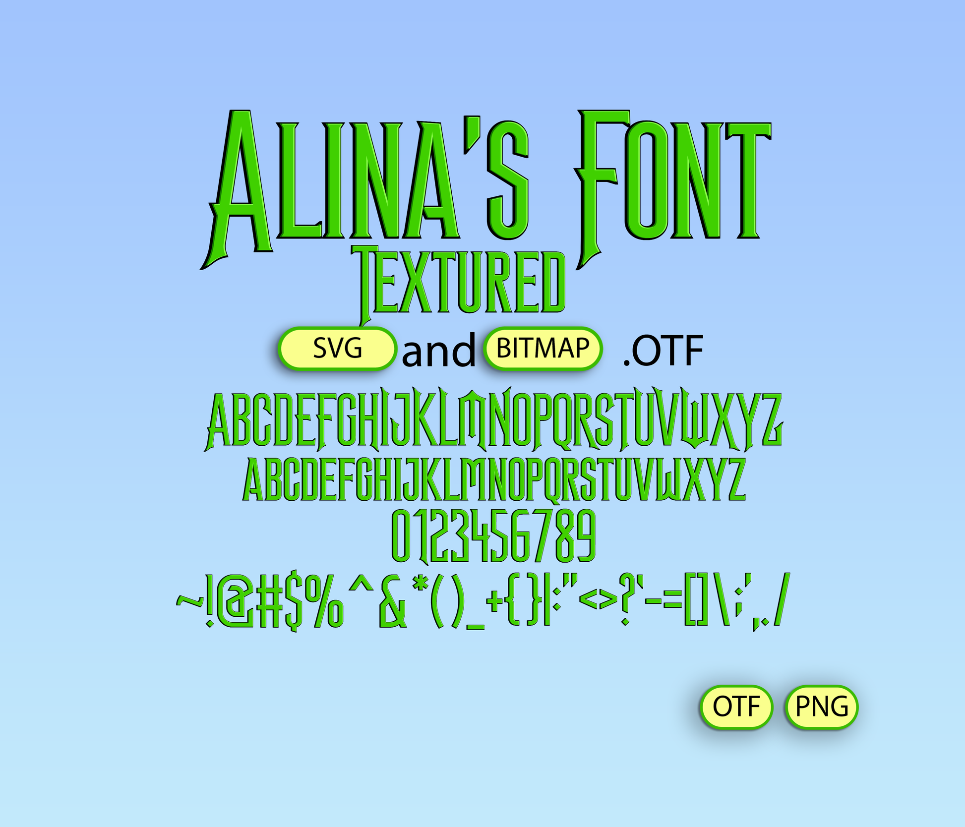 Emerald Spellcraft Theatrical Font Textured - Alina's Fonts