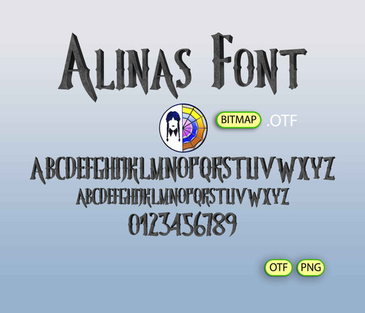 Gothic Family Font Textured - Alina's Fonts