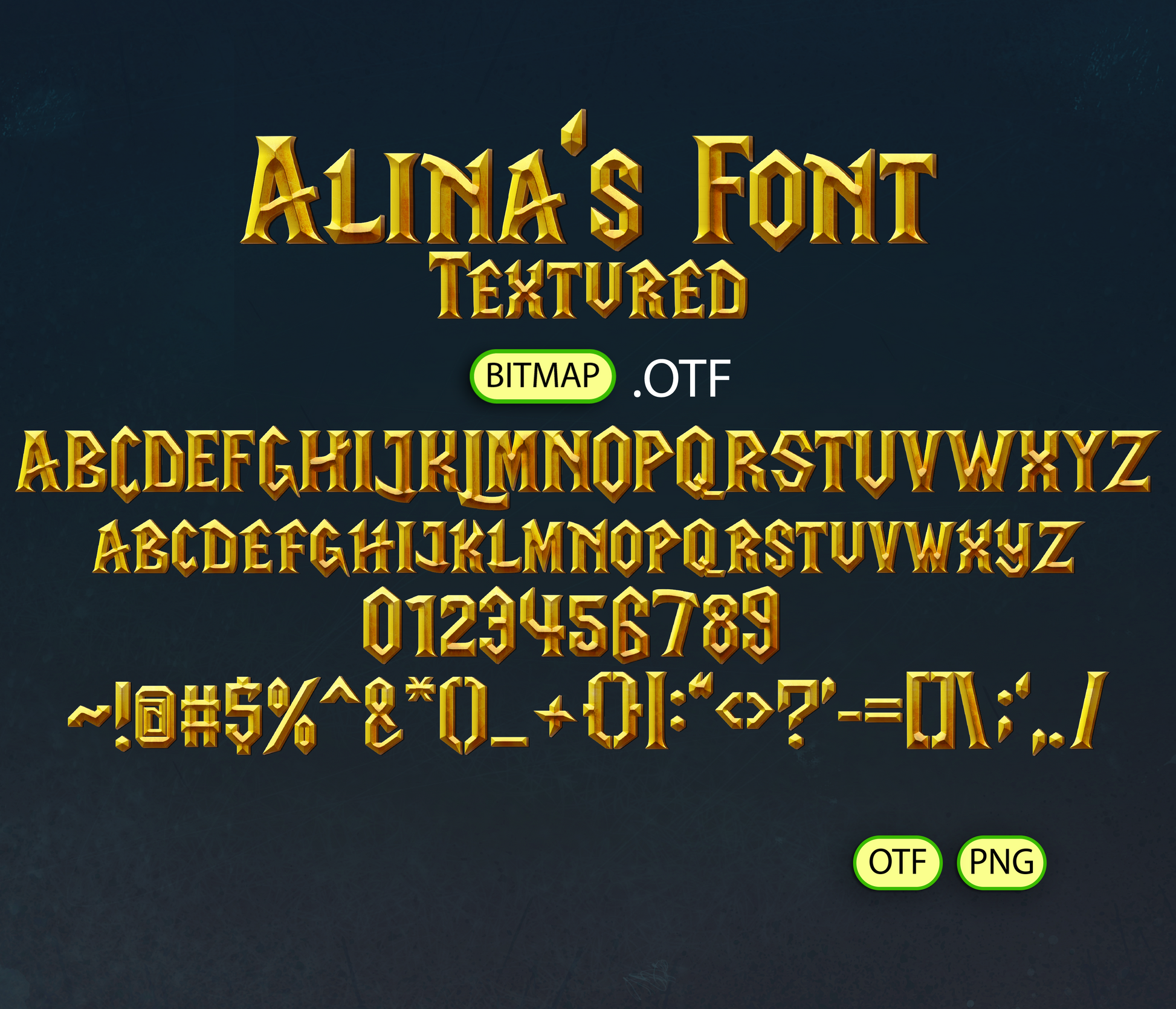 Epic Realms Font Textured - Alina's Fonts